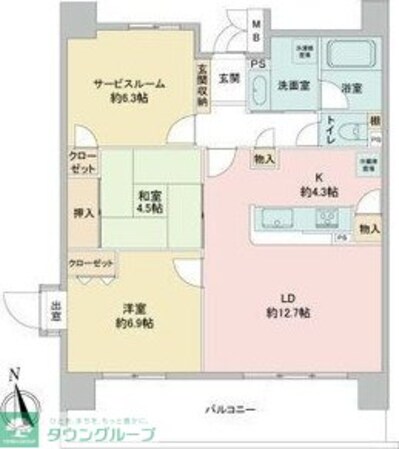 スクエア名古屋港の物件間取画像